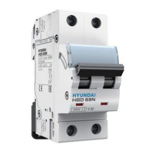 Aptomat MCB HGD63N 2P 6A Hyundai( HGD có từ 6A đến 63A)