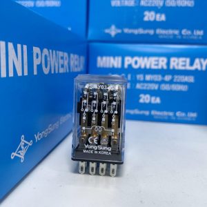 Rơ le TG YSMY03-4P-220AS NTT(Kđèn)-14c dẹp